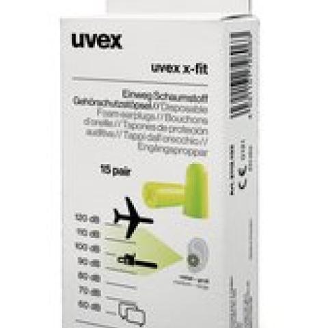 X-fit ear plugs, by UVEX, EN 352-2, in the mini box, 15 pair