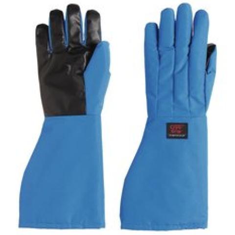 Cryo-Grip® gloves with cuff, Elbow length, blue, M size, 1 pair