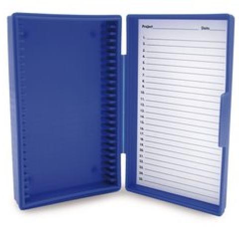 Microscope slide box, 25 slots, blue, 1 unit(s)