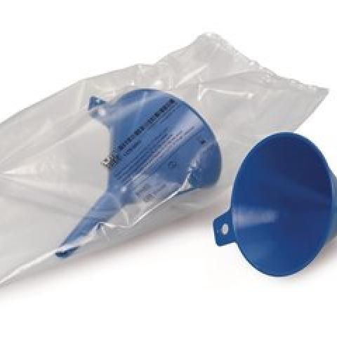 Disposable fluid funnel, PS,, blue, sterile, 10 unit(s)