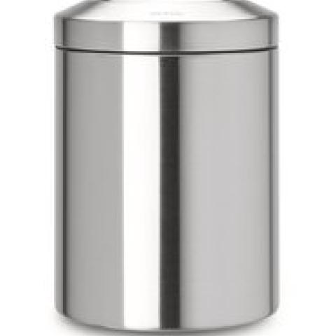 Self-extinguishing waste paper bin, Steel, chrome, Ø 202mm, H 284 mm, 7 L