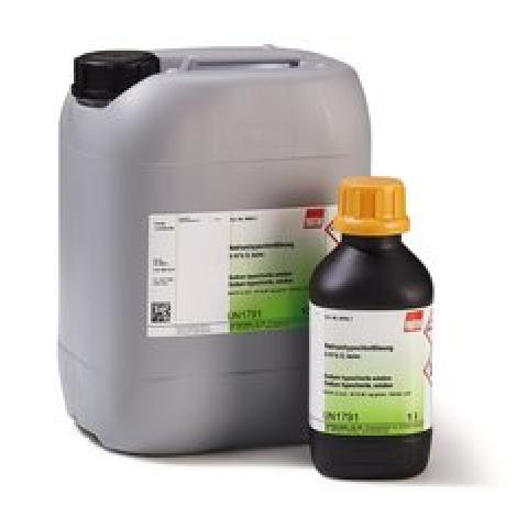 Sodium hypochlorite solution, 5-10 % Cl, techn., 25 l, plastic