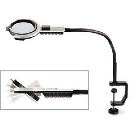 Magnifier lamp varioLEDflex, 6 dpt, segment illumination, swiveling lens