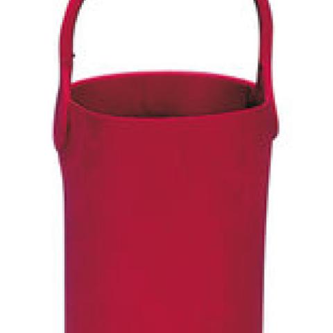 Bottle transport bucket, red, for 0.5 to 1-l-bottles, H 254 mm, 1 unit(s)