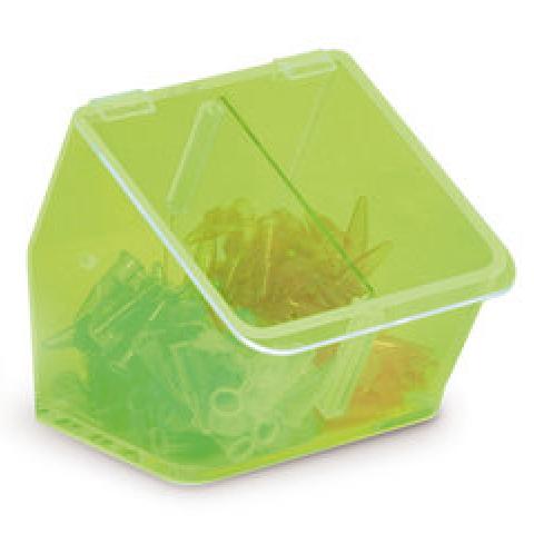 Benchtop waste container, 2 compartments, green, 1 unit(s)
