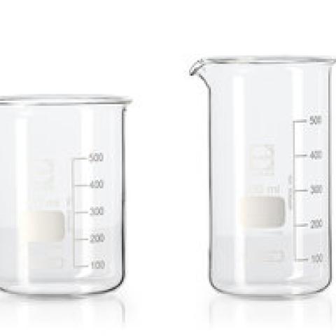 Glass beakers, low form, DURAN®, with graduation and spout, 250 ml, 10 unit(s)