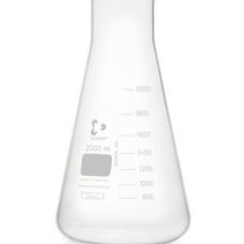 Wide neck Erlenmeyer flask, DURAN®, scale, 2000 ml, not in acc. with DIN