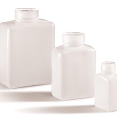 Wide neck-rectangular bottles, HDPE, leakproof, 500 ml, 12 unit(s)