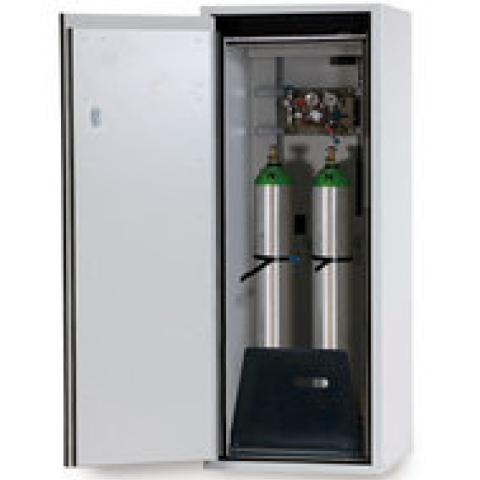 Gas cylinder cabinets G90 2 x 10 l, H 1450 mm,  left stop, light grey, 1 unit(s)