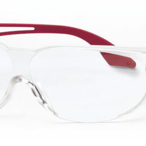 UV-safety glasses skylite, by UVEX, EN 166, EN 170, PC, clear, red metallic