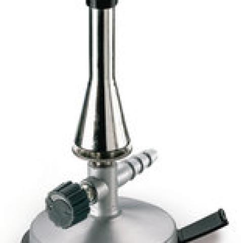 Laboratory gas burner w. sucker on base, needle valve, propane gas, acc. Teclu