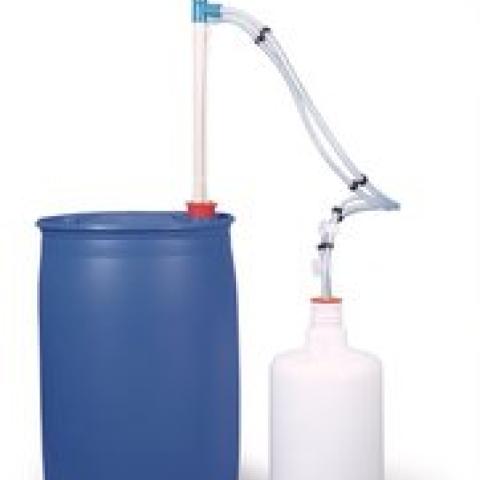 Gas-tight barrel and container pump, PP, 200 ml/stroke, tubing L approx. 120 cm