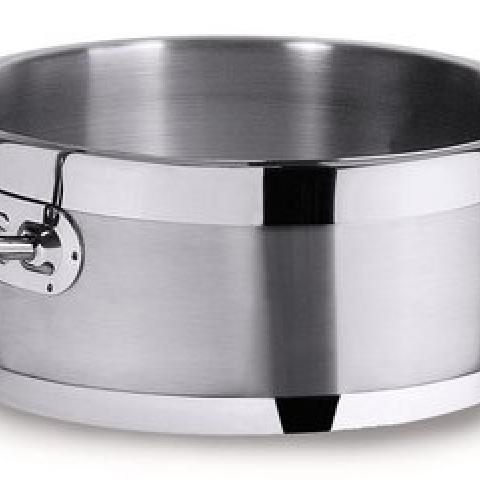 High-grade steel pot, high gr. 18/10 st., 5 l, Ø 240 mm, H 120 mm, 1 unit(s)