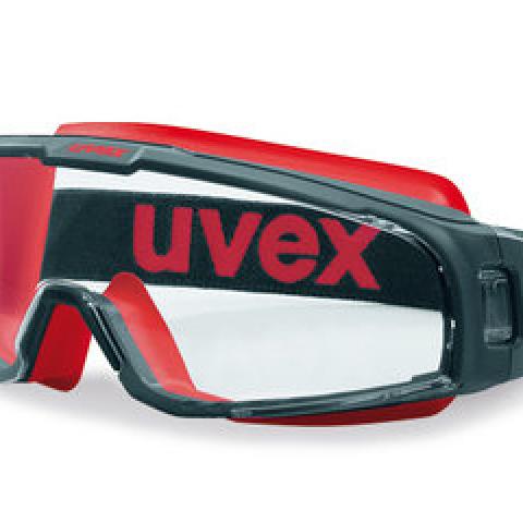 Protective goggles uvex u-sonic, black/red, acc. to EN 166, EN 170, 1 unit(s)
