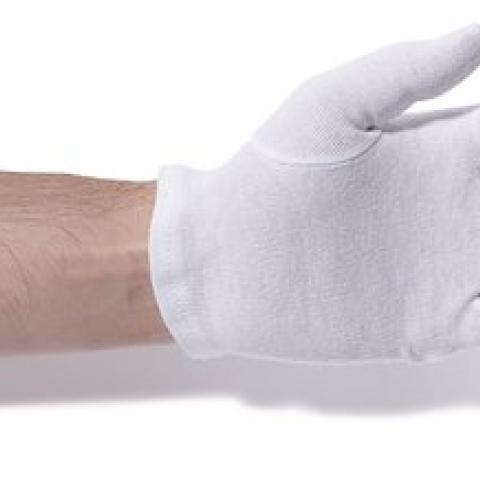 Cotton gloves, heavy duty, length approx. 24 cm, size 11, 12 pair