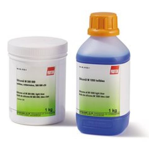 Silicone oil M 500 000, light blue, 1 kg, plastic