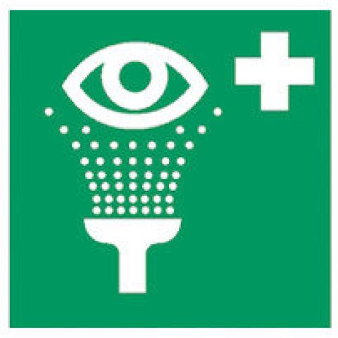 Rescue sign, ISO 7010, luminescent, eye wash, 1 unit(s)