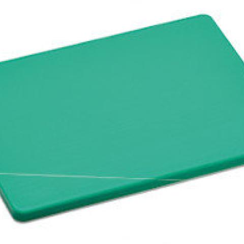 Cutting board, plastic, green, L 400 x W 300 x H 20 mm, 1 unit(s)