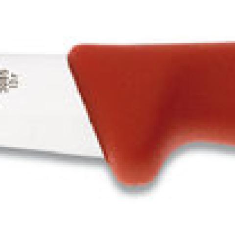 Knife, red handle, smooth cutter, blade length 130 mm,, 1 unit(s)