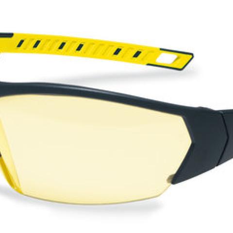 UV safety glasses i-works, UVEX, black/yellow, yellow, 1 unit(s)