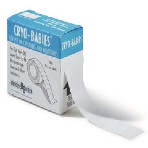 Cryo-labels, roll, 1000 pieces, acrylate base, white, l 24 x w 13 mm, 1 roll(s)