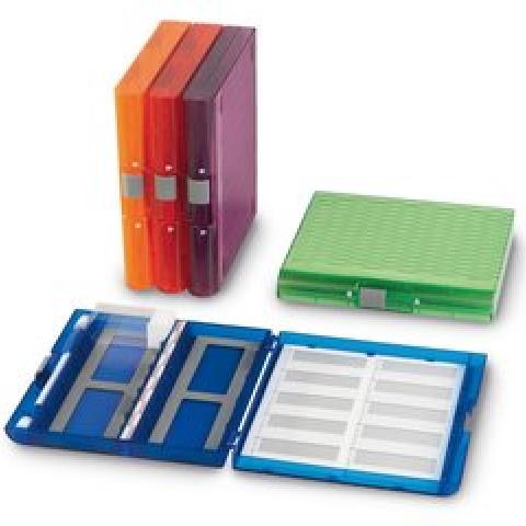 Premium microscope slide boxes, Red, L 207 x W 196 x H 32 mm, 5 unit(s)