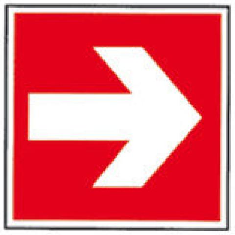 Fire protection sign, direction arrow, 200 x 200 mm, 1 unit(s)
