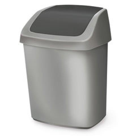 Sekuroka®-waste bin, PP, grey/marble, with swing lid, 25 l, 1 unit(s)
