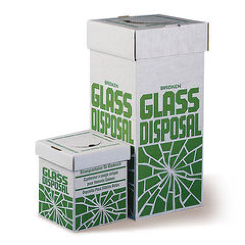 Broken glass disposal box, large, W 30 x D 30 x H 69 cm, 6 unit(s)