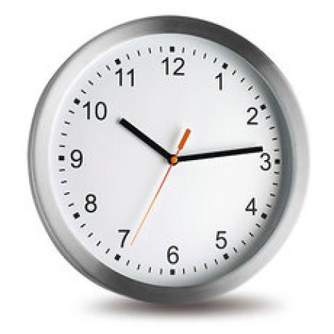 Wall clock, clock face white, Ø 300 mm, D 41 mm, 1 unit(s)