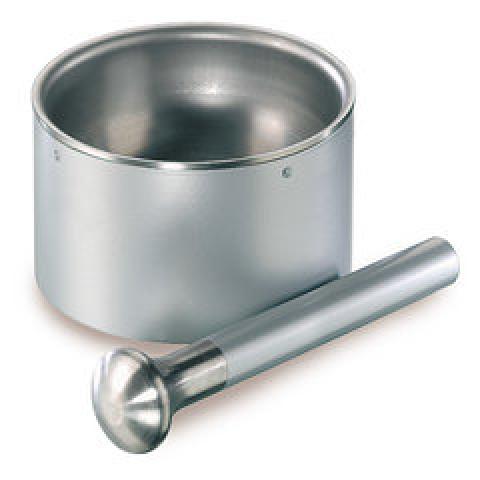 Mortar and pestle, stainless steel 18/10, vol. 330 ml, Ø 135/125 mm, H 80 mm