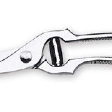 Utility shears, curved, Stainless steel 18/0, blade length 80 mm, 1 unit(s)