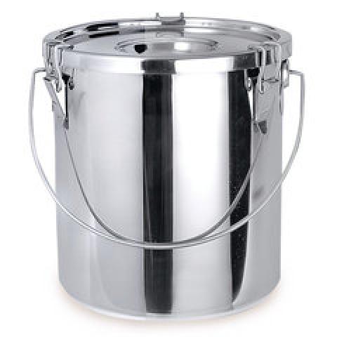 Carrier bucket, stainless steel 18/10, 6.5 l, Ø 240 mm, H 160 mm, 1 unit(s)