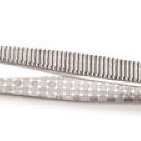 Wafer forceps, corrosion-free stainless, steel 18/10, non-coated, W 12mm