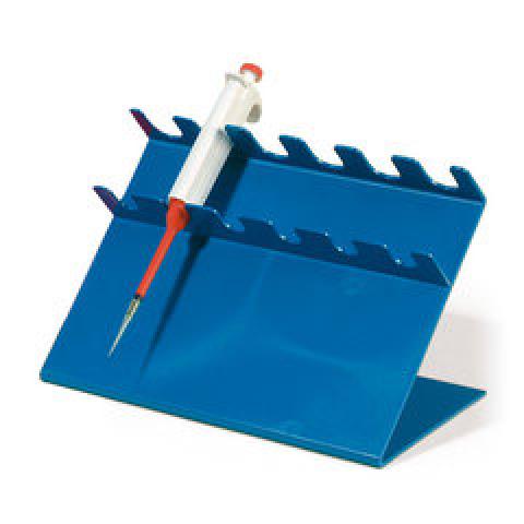 Pipettor stand, ABS, blue, for 6 pipettors, 1 unit(s)