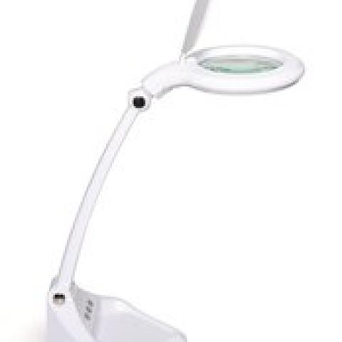 LED magnifier lamp, compact, white, 3 dioptre glass lens, 1 unit(s)