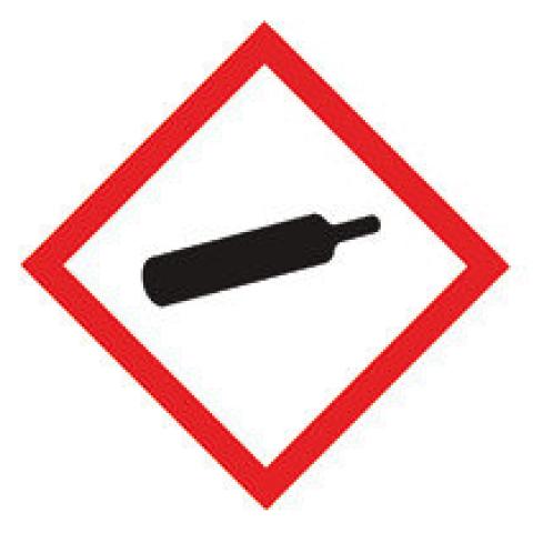 Combinable GHS hazard pictograms, GHS04, PE-film, gas bottle, 22 x 22 mm, roll