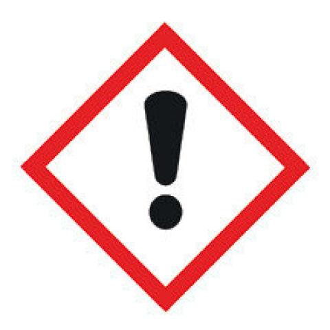 Combinable GHS hazard pictograms, GHS07, PE-film, exclamation mark, 22x22mm