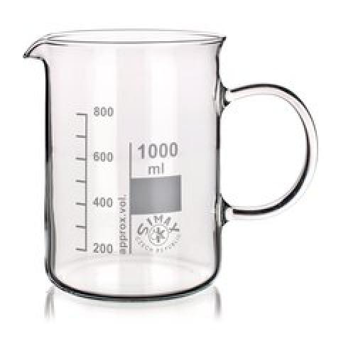 Rotilabo®-beaker with handle, 1000 ml, outer Ø 105 mm, H 145 mm, 2 unit(s)