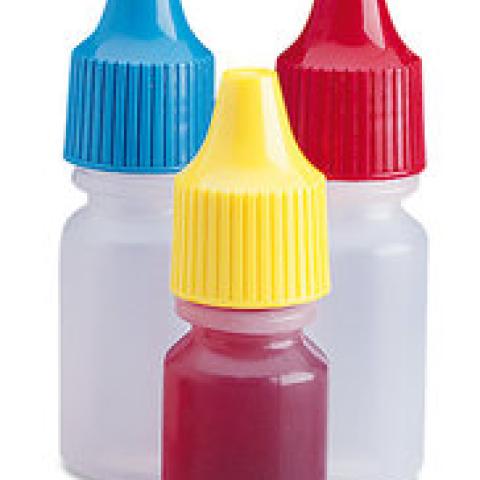 Dropping bottles, LDPE, 15 ml, colour-coded lids, 25 unit(s)
