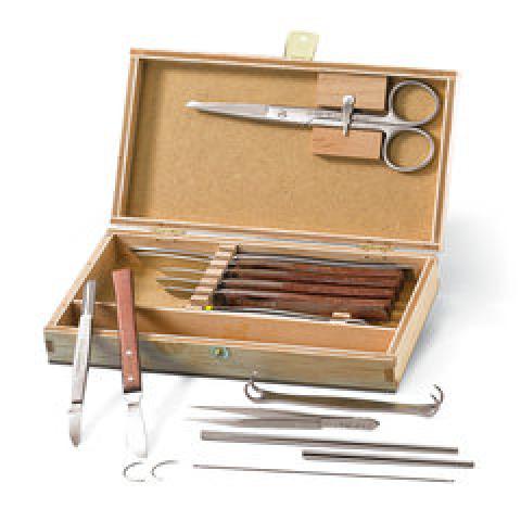 Dissecting set for anatomy, Premium, in wooden box, 13 pieces, 1 unit(s)