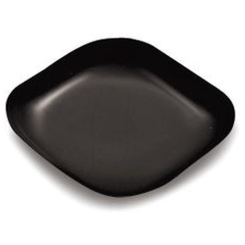 Disposable weighing pans, diamond-shaped, black, 25 ml, L 71 x W 46 x H 14 mm