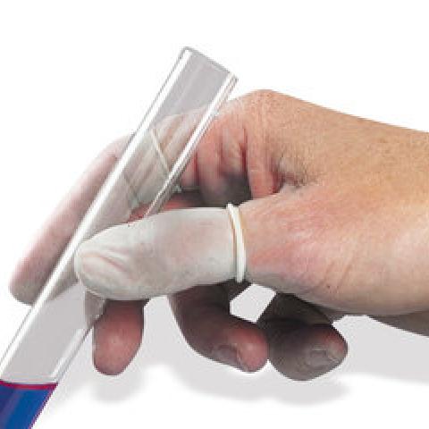 Latex finger stalls, size 3, M, powder free, roll-up cuff, 500 unit(s)
