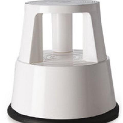 Stool on rollers, plastic stool, light grey, height 425 mm, 1 unit(s)