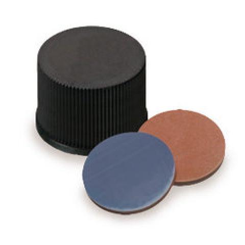 Caps for storage vials, ND15, PP, sealing pad, closed, Butyl/PTFE, 100 unit(s)