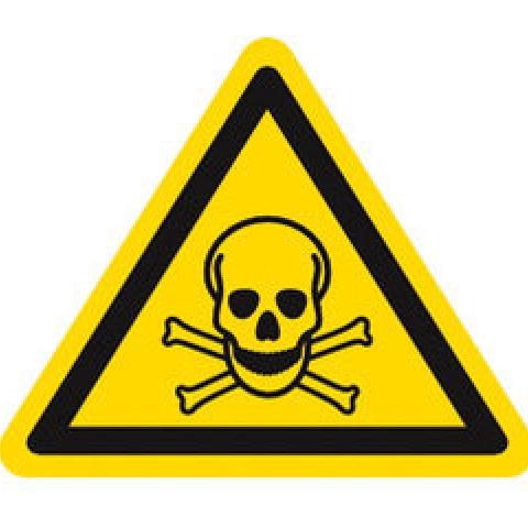 Warning symbols, establ. indiv.labels, warning toxic, 100 mm