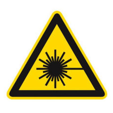 Warning symbols, establ. indiv.labels, warning laser beam, 100 mm