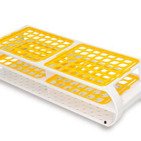 Combined racks, yellow, POM, for test tube Ø 25-30 mm, 1 unit(s)