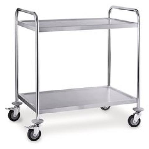 Rotilabo®-shelf trolley, stainless steel, 18/0, with 2 plates, 1 unit(s)