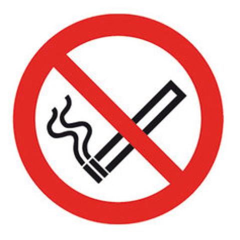 Prohibition sign, self-adhes., doppels., no smoking, 1 unit(s)